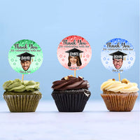 Thumbnail for Personalized Thank You For Celebrating Photo Perforated Roll Stickers, Graduation Labels & Party Supply