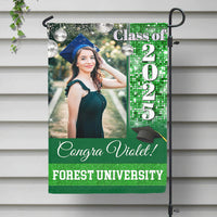 Thumbnail for Personalized Graduation Flag- Gift For Graduate- Photo Class Of 2024 Colorful Disco Style FC