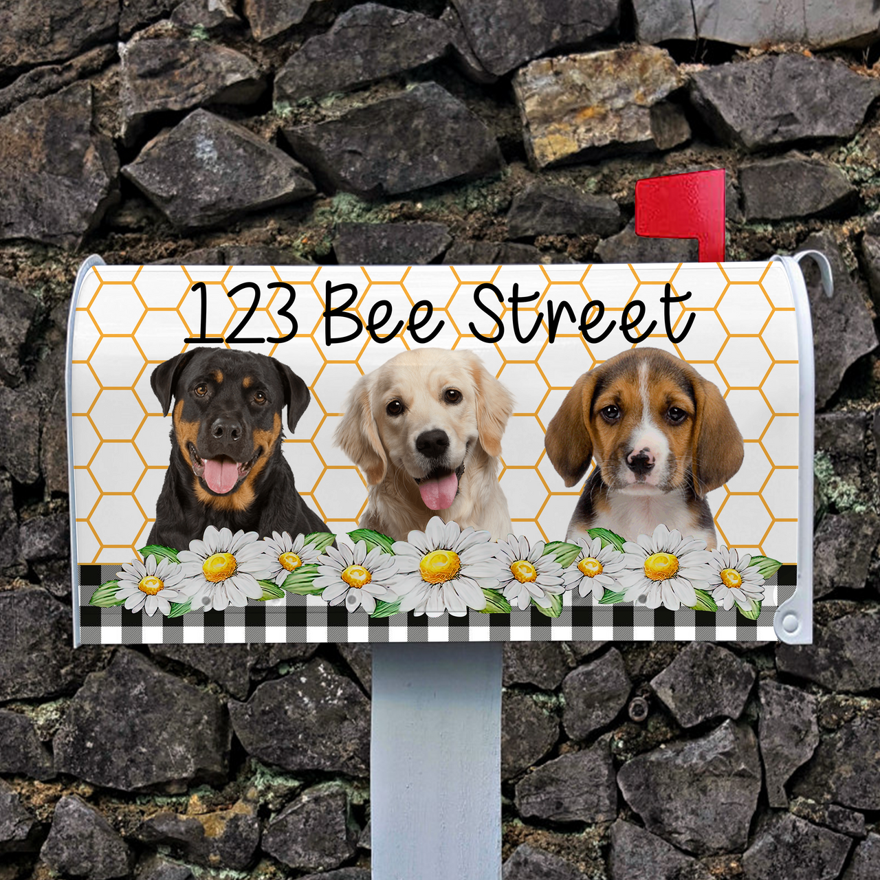 Custom Dog Cat Photos Welcome To Our Home Mailbox Cover, Pet Lover Gift AF