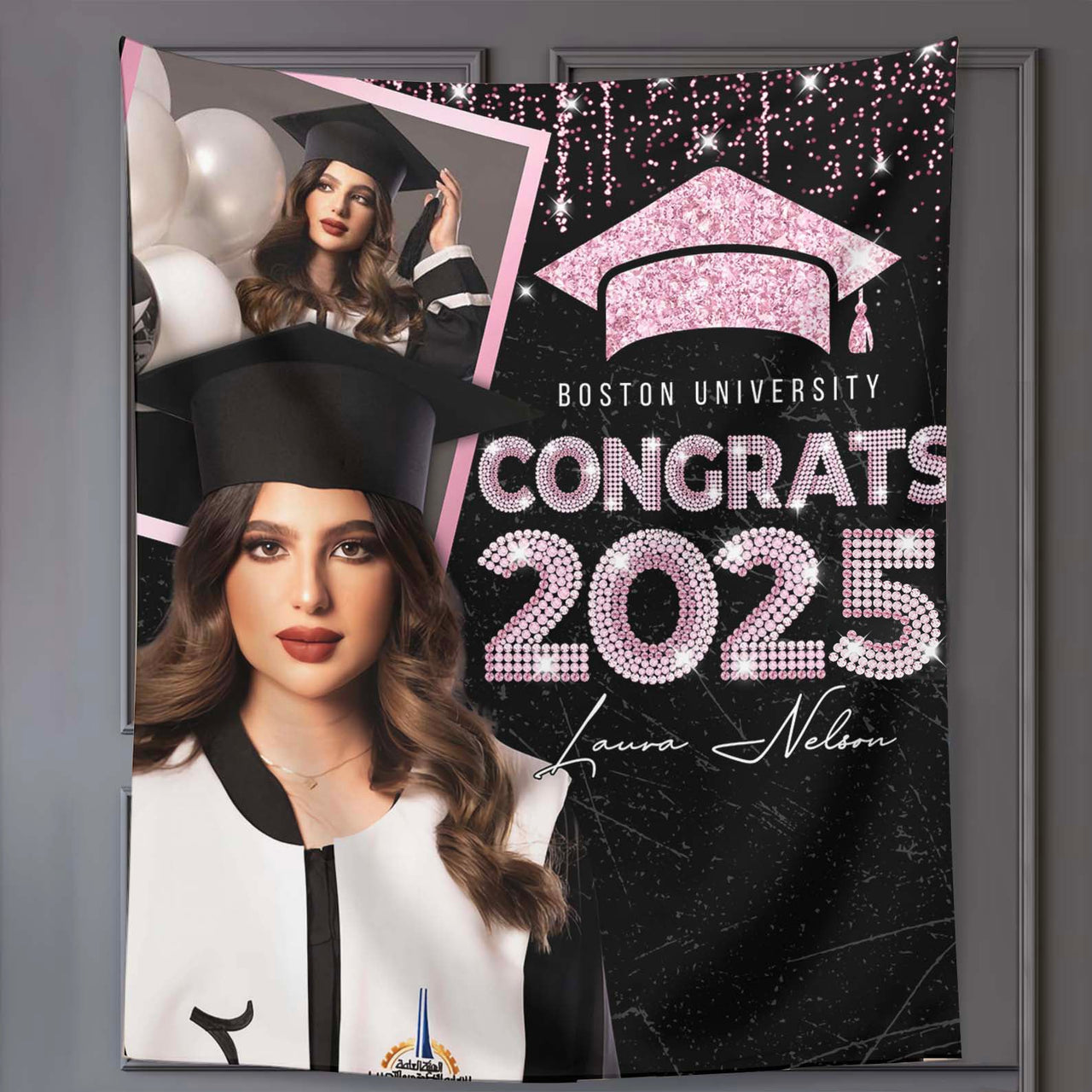 Custom Sparkling Class Of 2025 Backdrop, Graduation Party Supply FC