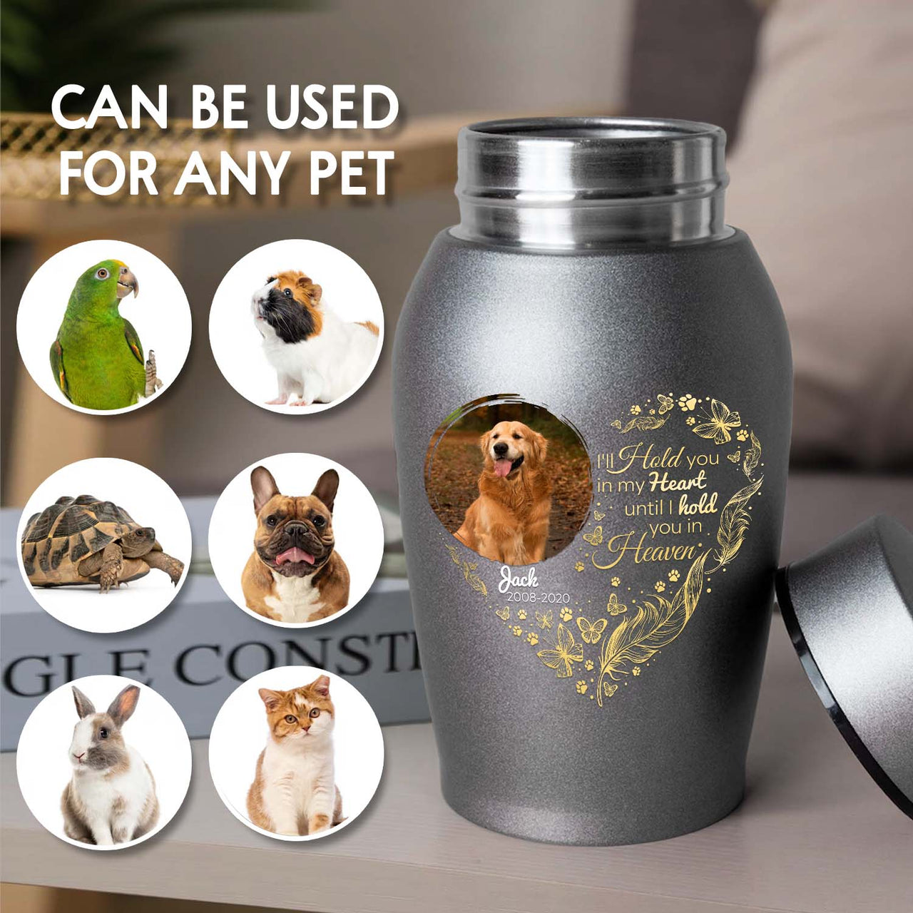 Personalized You Were My Favorite Hello And My Hardest Goodbye Pet Urn, Keepsake Gift For Dog Cat Lovers FC