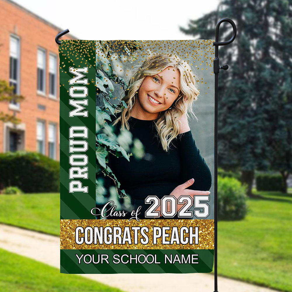 Personalized Congratulations Class of 2025 Garden Flag, Graduation Decoration Gift