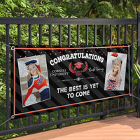 Thumbnail for Custom 2 Photos Class of 2025 Graduation Banner - Unique Graduation Gift