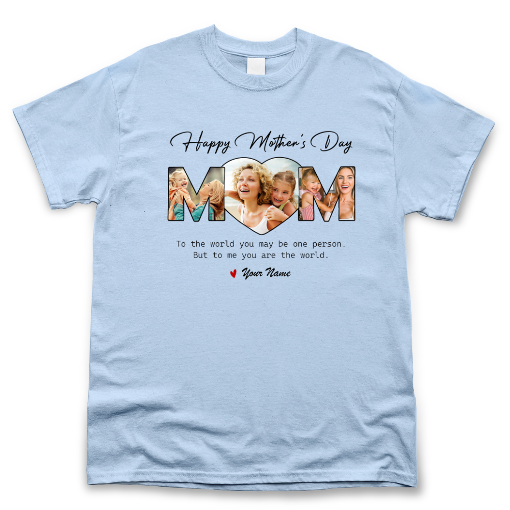 Custom Happy Mother's Day Mom Photo Collage Light Shirts, Gift For Mom/Grandma Merchize