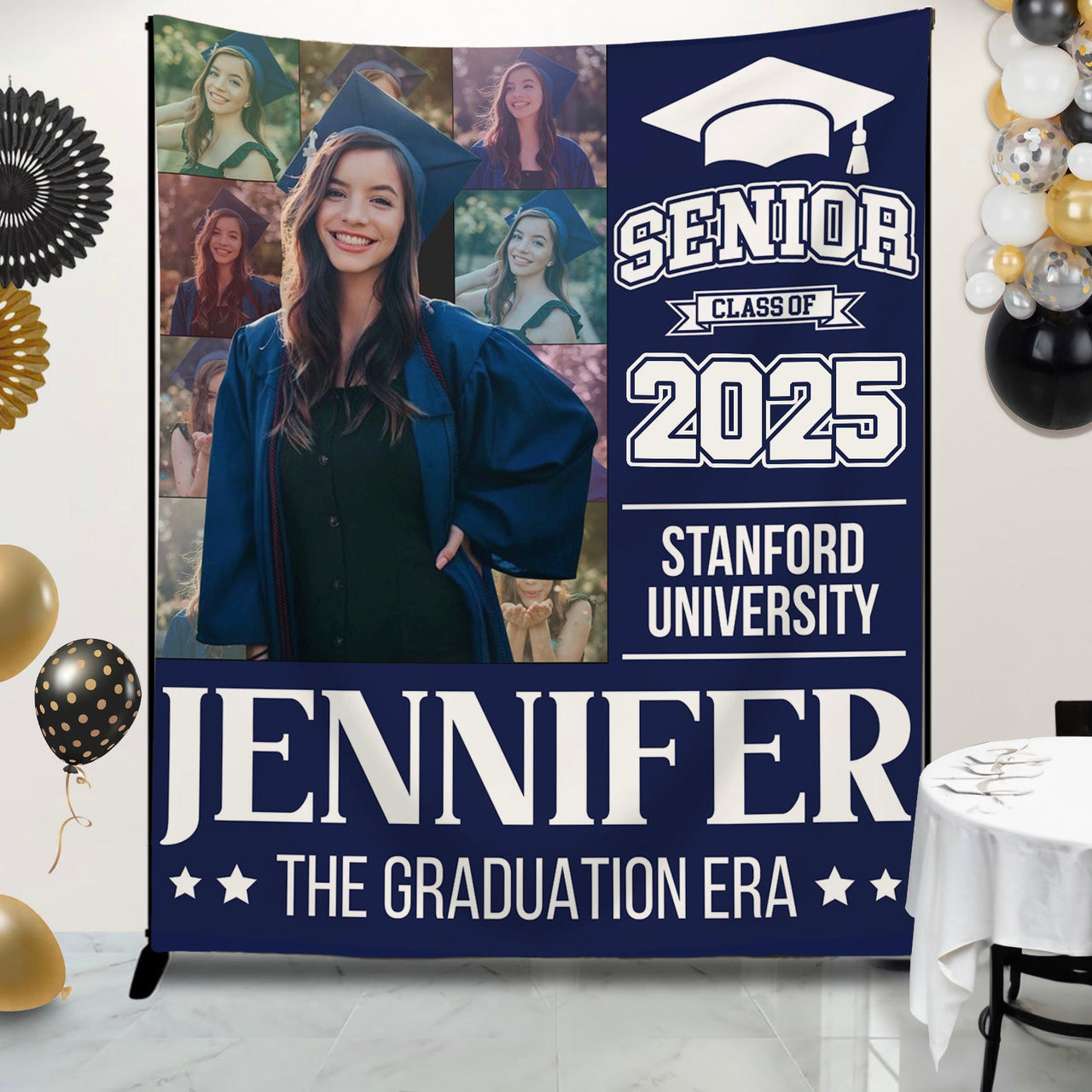 Custom The Graduation Era Class Of 2025 Backdrop, Graduation Party Decorations FC