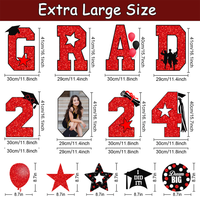 Thumbnail for Custom Set Of 13 Signs Dream Big Grad 2024 Glitter Graduation Outdoor Lawn Decor, Graduation Party Decorations Supplies FC