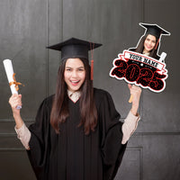 Thumbnail for Custom Graduation 2025 Face Fans With Wooden Handle, Gift For Graduation Party