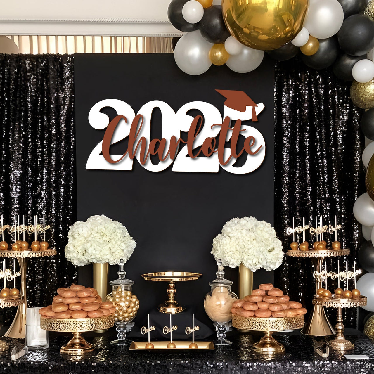 Personalized Graduation Name Sign - Graduation Gift - 2025 Graduation Decorations Custom Senior Name FC