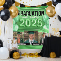 Thumbnail for Custom Graduation Neon Balloon Style Class Of 2024 Backdrop, Graduation Party Supply FC