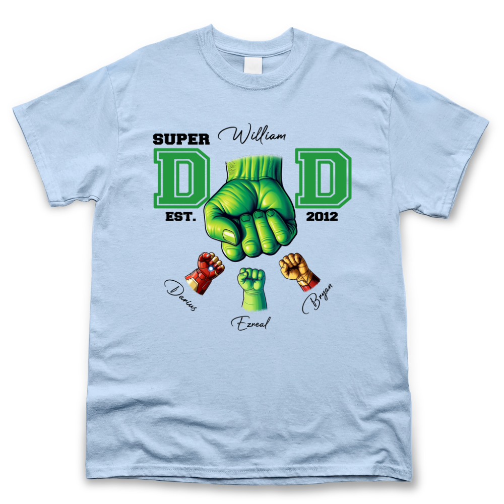 Personalized T-shirt - Father's Day Gift - Super Dad Ever Fist Bump Merchize