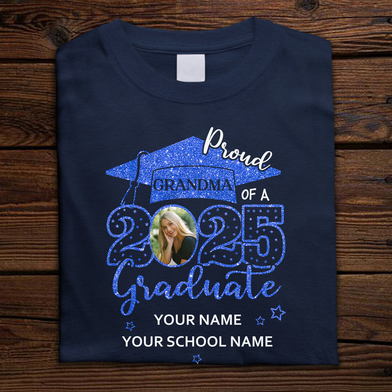 Custom Proud Mom Dad With Graduation Cap Photo Shirts, Graduation Gift