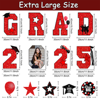 Thumbnail for Custom Set Of 13 Signs Dream Big Grad 2025 Glitter Graduation Outdoor Lawn Decor, Graduation Party Decorations Supplies