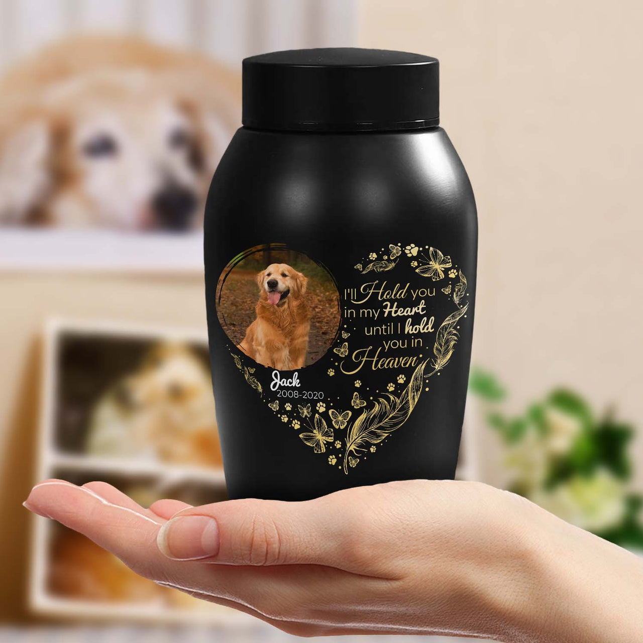 Personalized You Were My Favorite Hello And My Hardest Goodbye Pet Urn, Keepsake Gift For Dog Cat Lovers FC