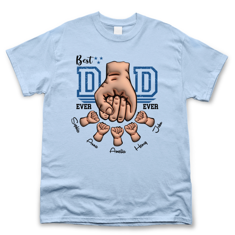 Personalized T-shirt - Father's Day Gift - Best Dad Ever Fist Bump Merchize