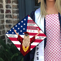 Thumbnail for Custom National Flag Graduation Cap Topper, Graduation Keepsake Gift