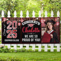 Thumbnail for Personalized Banner - Graduation Decor Gift - Congrats 2025 Graduate Disco Style