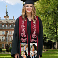 Thumbnail for Personalized Mixed Colors Class of 2025 Photo Stoles Sash, Graduation Gift