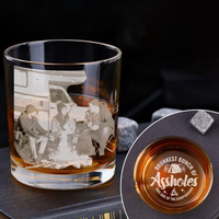 Thumbnail for Personalized RV Drunkest Bunch Of Assholes Funny Whiskey Glasses - Gifts For Camping Lovers Kola