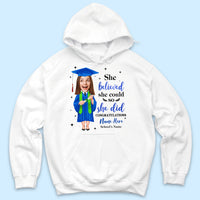 Thumbnail for Personalized She Believed She Could Senior Class Of 2024 Graduation T-shirt, Grad Gift Merchize