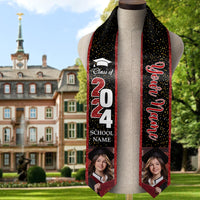Thumbnail for Personalized Glitter Colors Class of 2024 Photos Stoles Sash, Graduation Gift FC