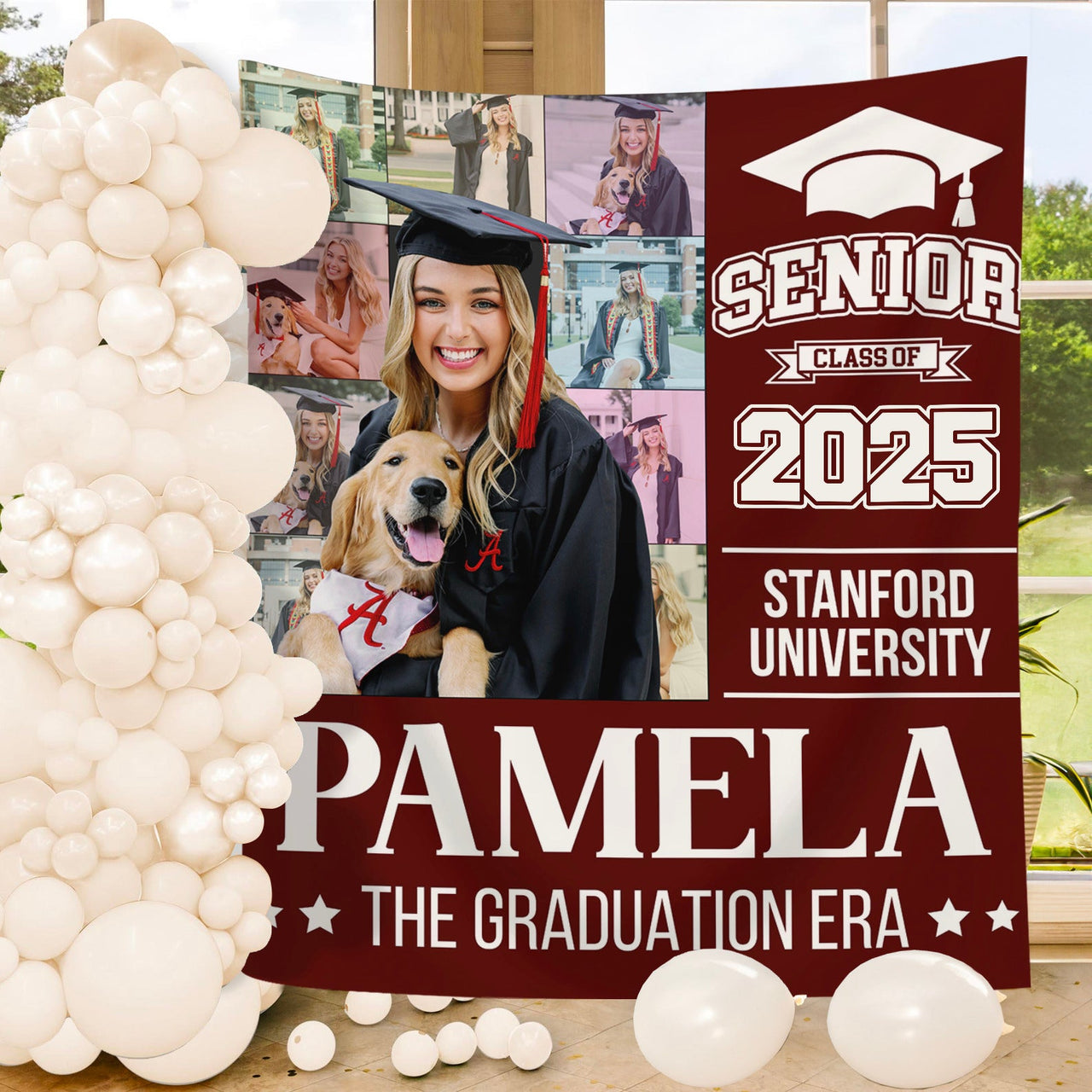 Custom The Graduation Era Class Of 2025 Backdrop, Graduation Party Decorations FC