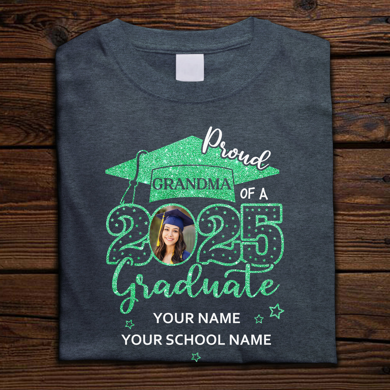 Custom Proud Mom Dad With Graduation Cap Photo Shirts, Graduation Gift