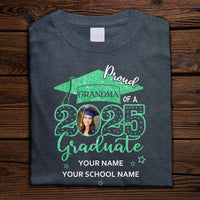 Thumbnail for Custom Proud Mom Dad With Graduation Cap Photo Shirts, Graduation Gift