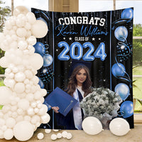 Thumbnail for Custom Graduation Prom Balloon Decor Class Of 2024 Backdrop, Graduation Party Supply FC