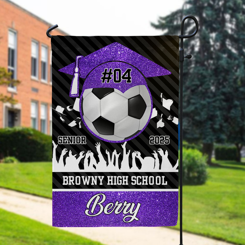 Personalized Sport Team Senior Class Of 2025 Graduate Garden Flag, Graduation Decor