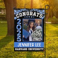 Thumbnail for Congrats 2025 Senior Photo Diamond Glitter Flag - Graduation Party Supply FC