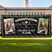 Thumbnail for Custom 2 Photos Class of 2025 Graduation Banner - Unique Graduation Gift