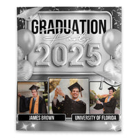 Thumbnail for Custom Graduation Neon Balloon Style Class Of 2024 Backdrop, Graduation Party Supply FC