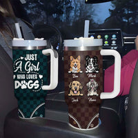 Thumbnail for Personalized Just A Girl Who Loves Dogs 40oz Tumbler - Gift For Dog Lovers FC