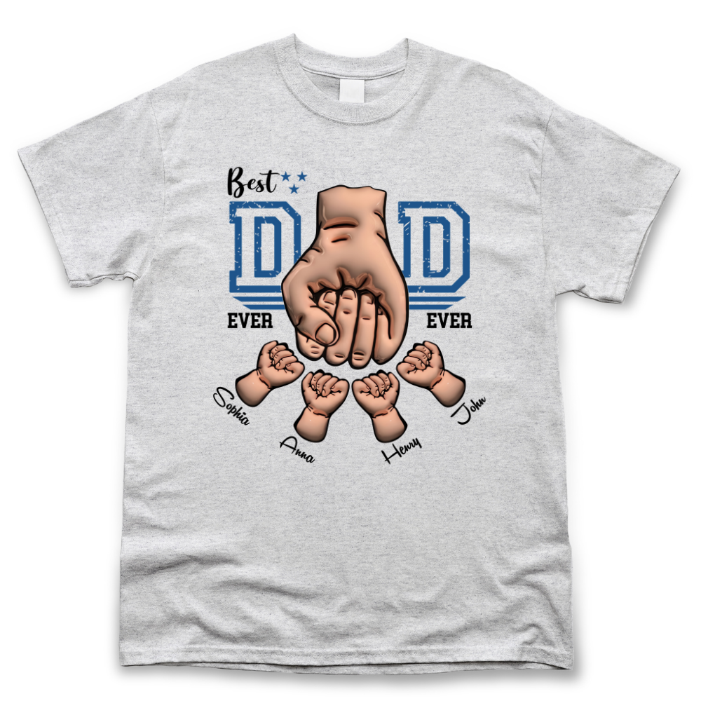 Personalized T-shirt - Father's Day Gift - Best Dad Ever Fist Bump Merchize