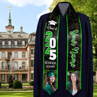 Thumbnail for Personalized Glitter Colors Class of 2025 Photos Stoles Sash, Graduation Gift FC