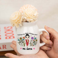 Thumbnail for Personalized Teacher Rainbow Ceramic Flower Vase, Appreciation Gift For Teachers (Copy) FC