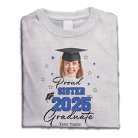 Thumbnail for Custom Portrait Photo Proud Family Of 2025 Photo Graduation White Shirts, Graduation Gift