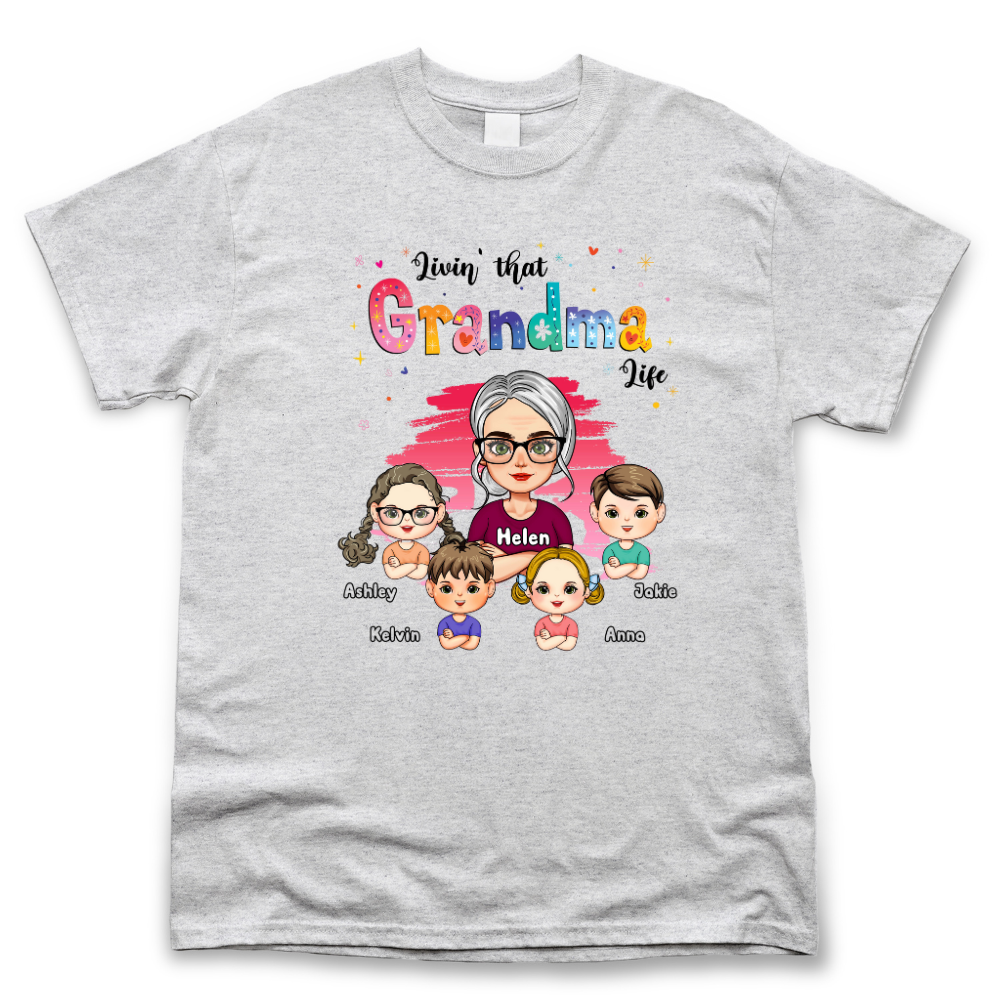 Personalized Livin' That Nana Life Grandma T Shirt, Gift For Grandma Merchize