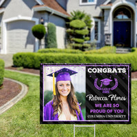 Thumbnail for Custom Custom Congratulations Class Of 2025 With 2 Photos Graduation Lawn Sign, Graduation Decorations FC