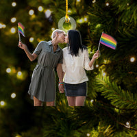 Thumbnail for Personalized Acrylic Ornament - Gift For LGBTQ - Lesbian Couple Photo AC