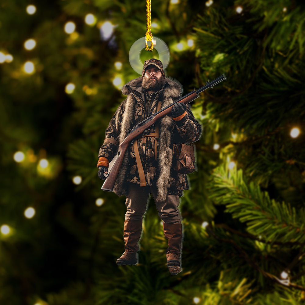 Personalized Acrylic Ornament - Gift For Hunters - Hunting Man Photo AC