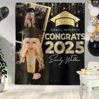 Thumbnail for Custom Sparkling Class Of 2025 Backdrop, Graduation Party Supply FC