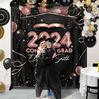 Thumbnail for Custom Balloon Style Congrats Class Of 2024 Graduation Backdrop, Graduation Party Decorations FC