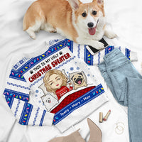 Thumbnail for Personalized Ugly Christmas Sweater - Christmas Gift For Pet Lovers - Dog Mom Ugly Sweater AB