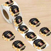 Thumbnail for Personalized Floral Thank You Graduation Party Perforated Roll Stickers, Graduation Labels & Party Favors FC