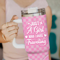 Thumbnail for Personalized Just A Girl Who Loves Traveling 40oz Tumbler - Travel Gift For Woman FC