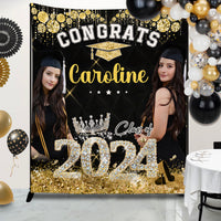 Thumbnail for Personalized Diamond Glitter Class Of 2024 Backdrop, Graduation Party Supply FC