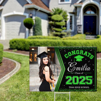 Thumbnail for Personalized Yard Sign With Stake - Graduation Decor Gift - Class Of 2025 Graduate Photo FC