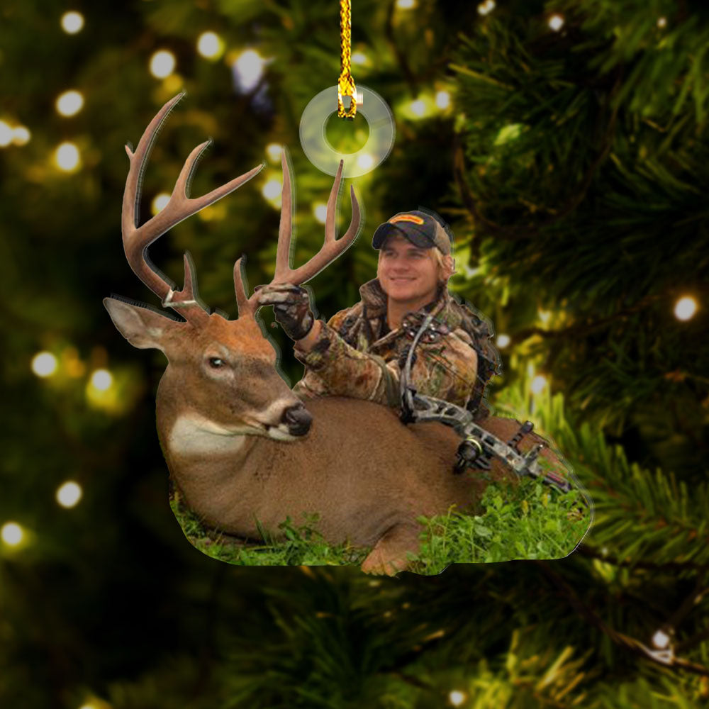 Personalized Acrylic Ornament - Gift For Hunters - Deer Hunting Man Photo AC