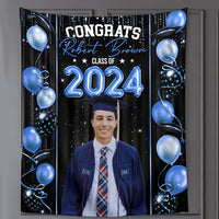 Thumbnail for Custom Graduation Prom Balloon Decor Class Of 2024 Backdrop, Graduation Party Supply FC